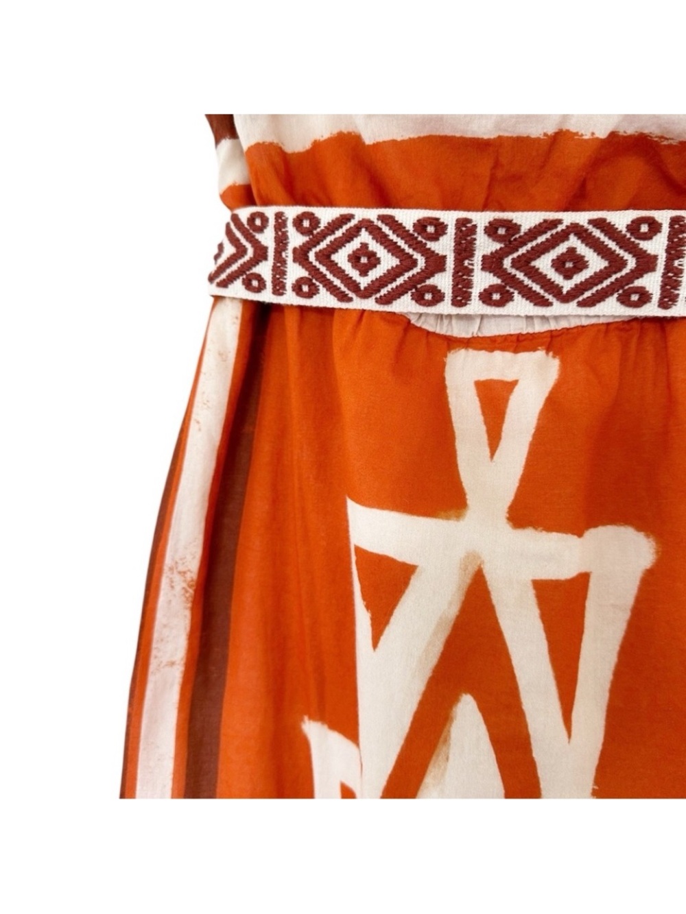 Johanna Ortiz Orange Regions of Myth‎ Cotton Ankle Dress, Size 2 - Picture 7 of 12
